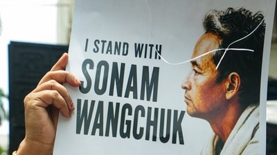 DCP Barman stated that the suspects confessed that they were trying to paint a mural of Sonam Wangchuk. (Analog) (PTI) DCP Barman stated that the suspects confessed that they were trying to paint a mural of Sonam Wangchuk. (Analog) (PTI)