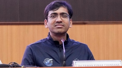 IIT Kharagpur alumnus Pawan Kumar Chandana turned his space ambitions into reality with Skyroot’s Vikram-1 launch. (PTI) IIT Kharagpur alumnus Pawan Kumar Chandana turned his space ambitions into reality with Skyroot’s Vikram-1 launch. (PTI)