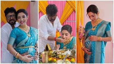 পিয়ানের সাধ, নিজের হাতে খাওয়ালেন রাজা। পিয়ানের সাধ, নিজের হাতে খাওয়ালেন রাজা।