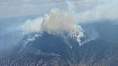 Smoke rises from the French Bar Creek wildfire (K70748) northwest of Cache Creek, British Columbia, Canada. (REUTERS) Smoke rises from the French Bar Creek wildfire (K70748) northwest of Cache Creek, British Columbia, Canada. (REUTERS)