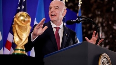 FIFA President Gianni Infantino attends a FIFA reception at Trump Tower in New York City, U.S. (REUTERS)