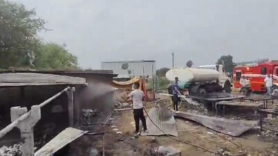 Four killed, several injured in blast and fire at illegal firecracker factory in Ramtol in Gujarat's Ahmedabad city. Four killed, several injured in blast and fire at illegal firecracker factory in Ramtol in Gujarat's Ahmedabad city.