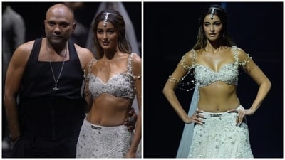 Ananya Panday walks the ramp for designer Gaurav Gupta. Ananya Panday walks the ramp for designer Gaurav Gupta.