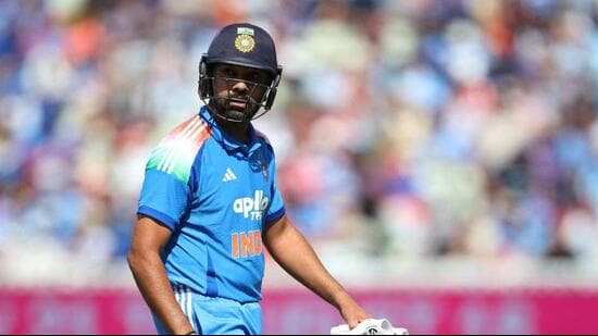 India's Rohit Sharma during the first ODI vs England at Edgbaston Cricket Ground, Birmingham, Britain. (Reuters)