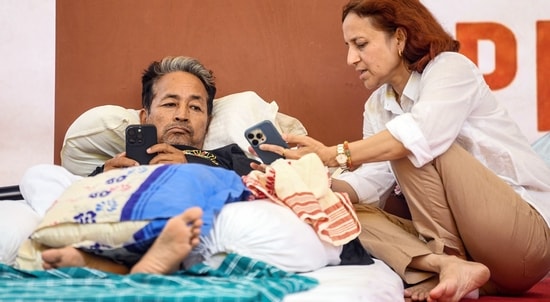 Sonam Wangchuk's wife Gitanjali J Angmo said that she will lead the CJP march to Parliament on July 20 if her husband is stopped from participating in it.