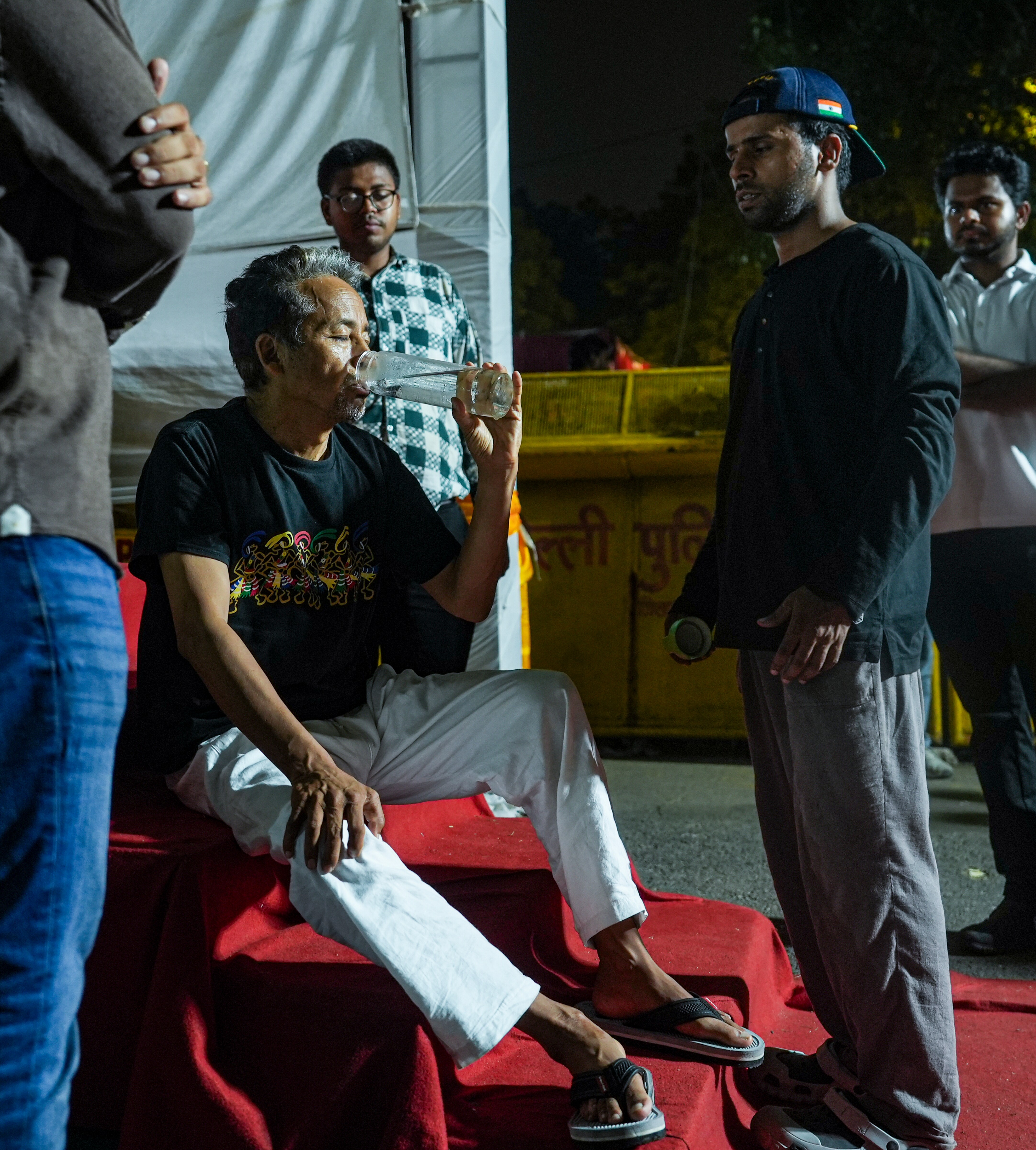 In the early hours of Saturday, Delhi Police shifted Wangchuk to Safdarjung Hospital. (PTI) In the early hours of Saturday, Delhi Police shifted Wangchuk to Safdarjung Hospital. (PTI)