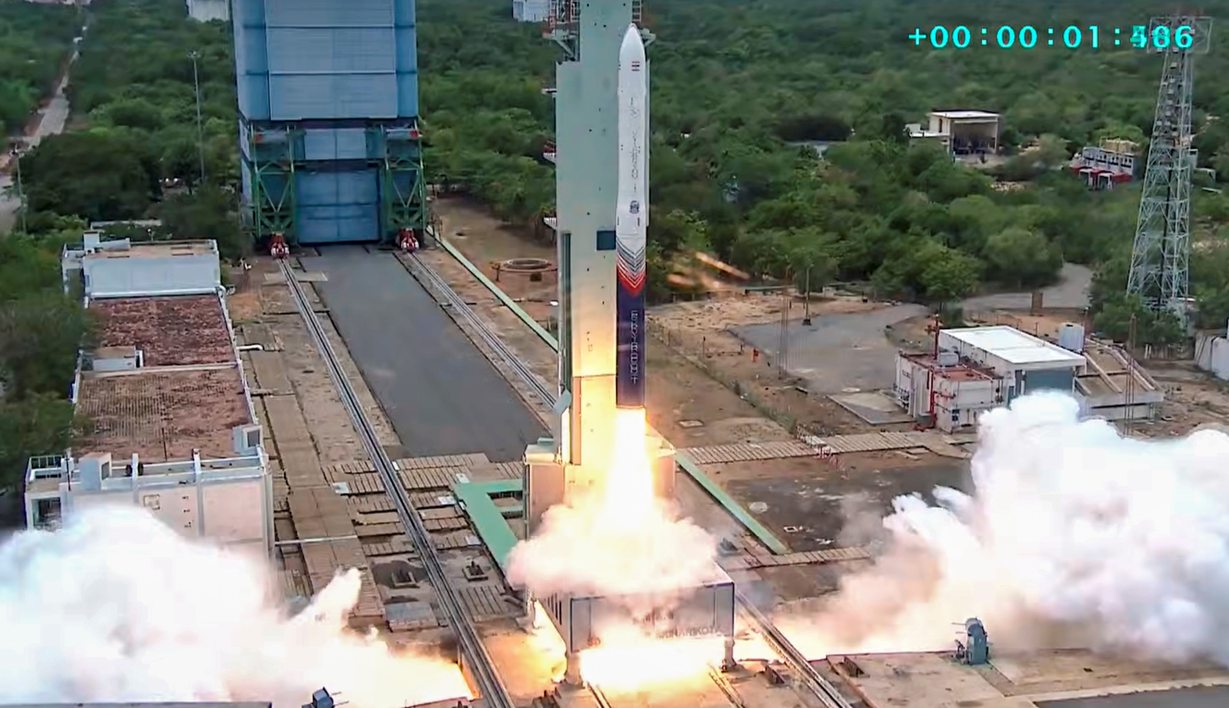 In this screengrab from a video posted on July 18, 2026, the Vikram-1 Test Flight-1 (Mission Aagaman), India's first private orbital rocket launch, lifts off from the Satish Dhawan Space Centre, in Sriharikota, Andhra Pradesh (@skyrootaerospaceofficial/X) In this screengrab from a video posted on July 18, 2026, the Vikram-1 Test Flight-1 (Mission Aagaman), India's first private orbital rocket launch, lifts off from the Satish Dhawan Space Centre, in Sriharikota, Andhra Pradesh (@skyrootaerospaceofficial/X)