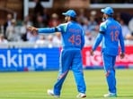 India's Virat Kohli and Rohit Sharma during 3rd ODI against England.