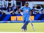 India's Rohit Sharma during 3rd ODI against England. India's Rohit Sharma during 3rd ODI against England.