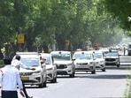 The police, in a post on X, noted that heavy vehicular movement is expected in and around the Parliament area.(Arvind Yadav/ Hindustan Times)