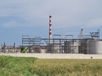 Developed at Nasibpura village, about 20 km from the Bathinda district headquarters, the <span class='webrupee'>₹</span>1,400 crore bio-refinery is designed to utilise paddy straw for ethanol production. (Sanjeev Kumar/HT)