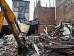 Mumbai, India. July 06, 2026 - Six people, including five children, died when a three-story house collapsed onto two neighbouring houses in Janta Nagar, Mankhurd. Mumbai, India. July 06, 2026. (Photo by Raju Shinde/HT Photo) (Raju Shinde)