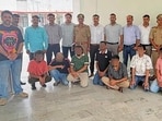 The alleged international fake tech support call centre operating from two apartments in Lucknow was busted on Friday. (HT PHOTO)