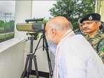 Union home minister Amit Shah on Saturday inspected an indigenous radio-based fence breach detection system along the India-Bangladesh border in West Bengal