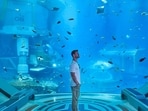 Chris Hemsworth also went to SeaWorld Yas Island during his vacation in Abu Dhabi. 
