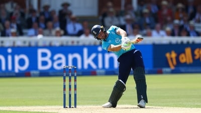 Jos Buttler scored 43 not out off 13 balls to propel England at the fag end. (Action Images via Reuters)