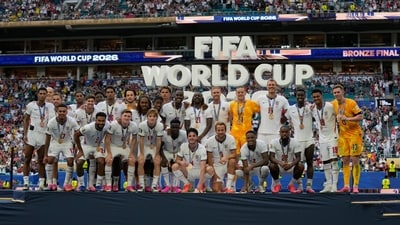 England hung on during a wild second half to secure their second-best finish in the World Cup. England won its only title in 1966. (AP) England hung on during a wild second half to secure their second-best finish in the World Cup. England won its only title in 1966. (AP)