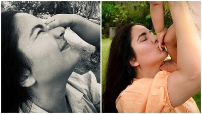 ছেলে বিহানের সঙ্গে ক্যাটরিনা। ছেলে বিহানের সঙ্গে ক্যাটরিনা।