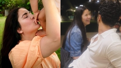 Katrina Kaif marks first birthday as a mom with Vicky Kaushal and baby Vihaan; see heartfelt photos. Katrina Kaif marks first birthday as a mom with Vicky Kaushal and baby Vihaan; see heartfelt photos.