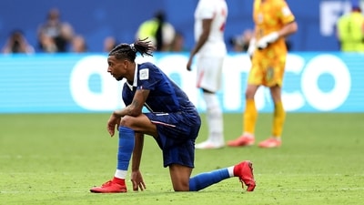 Michael Olise provided two assists against England to break the World Cup record. (Getty Images via AFP) Michael Olise provided two assists against England to break the World Cup record. (Getty Images via AFP)