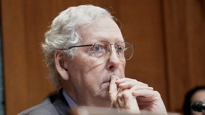 Senator Mitch McConnell's new photo has sparked conversations as he appears to be wearing the same shirt. (AP Photo) Senator Mitch McConnell's new photo has sparked conversations as he appears to be wearing the same shirt. (AP Photo)