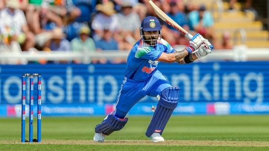 India vs England LIVE Score, 3rd ODI: India's Virat Kohli plays a shot.