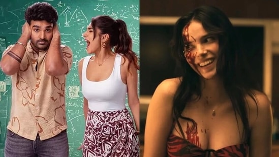 Kiran Abbavaram, Yukti Thareja and Inde Navarrette in stills from K-Ramp and Obsession.
