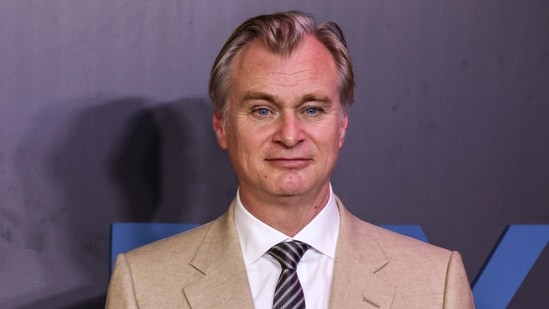 Filmmaker Christopher Nolan during the premiere of the film The Odyssey, in Mumbai.