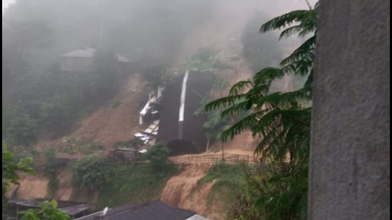 Rajya Sabha MP S Phangnon Konyak said incessant rains in the wee hours of the morning had led to widespread destruction at various localities this morning. (X/SPhangnon/)