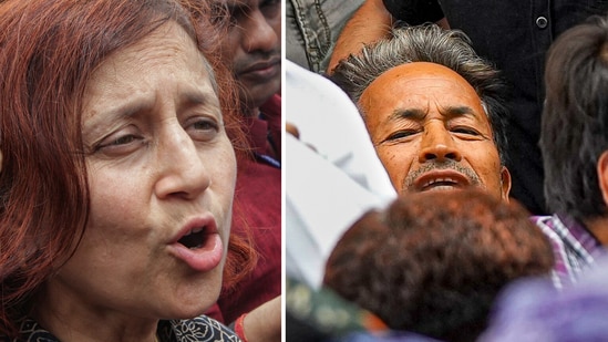 Gitanjali Angmo has alleged that she is not getting the correct info on the health of her husband Sonam Wangchuk, who was on Saturday taken forcibly to Safdarjung Hospital by Delhi Police on the 21st day of his hunger strike.