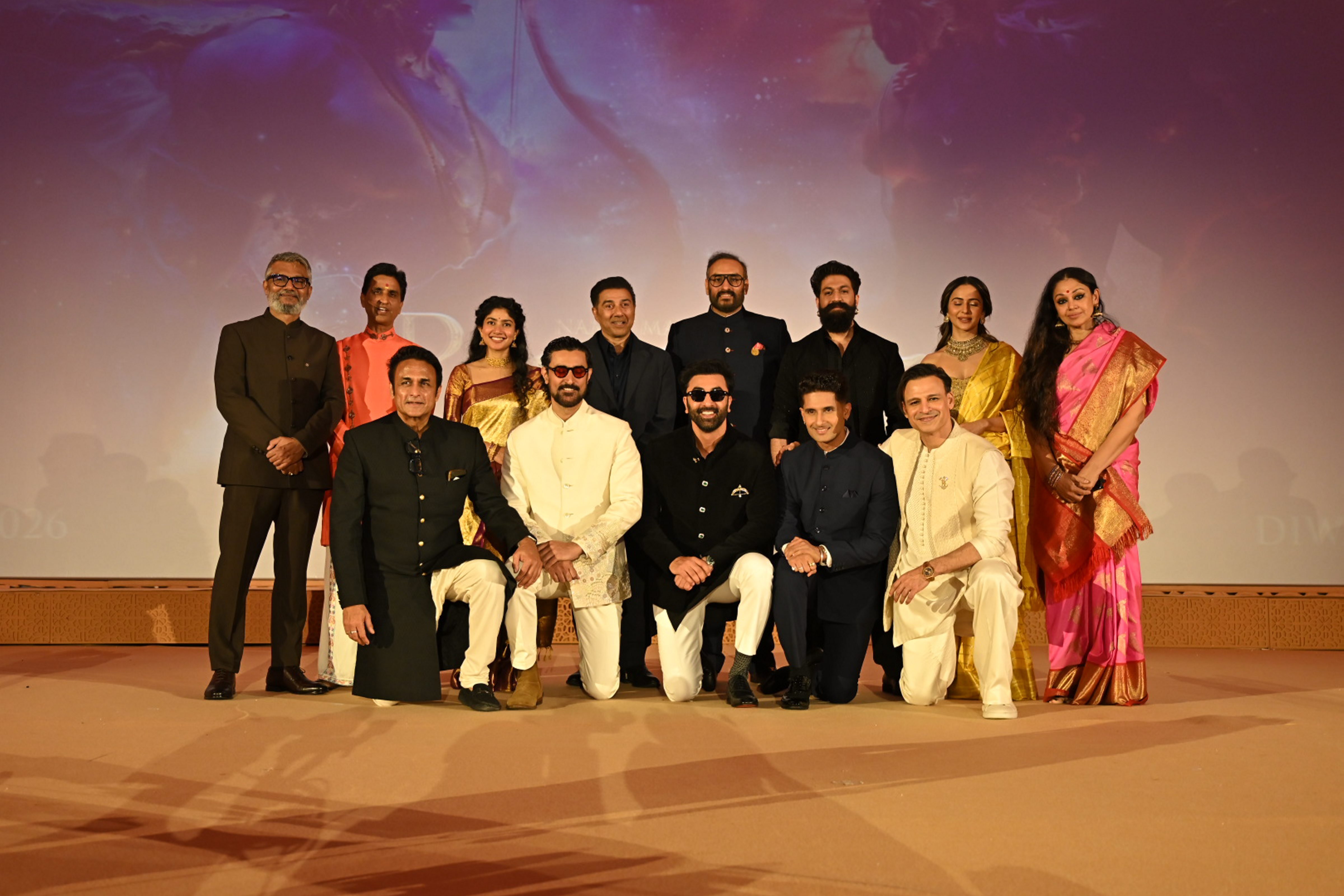 The cast and makers of Ramayana come together to pose at the trailer launch. The cast and makers of Ramayana come together to pose at the trailer launch.