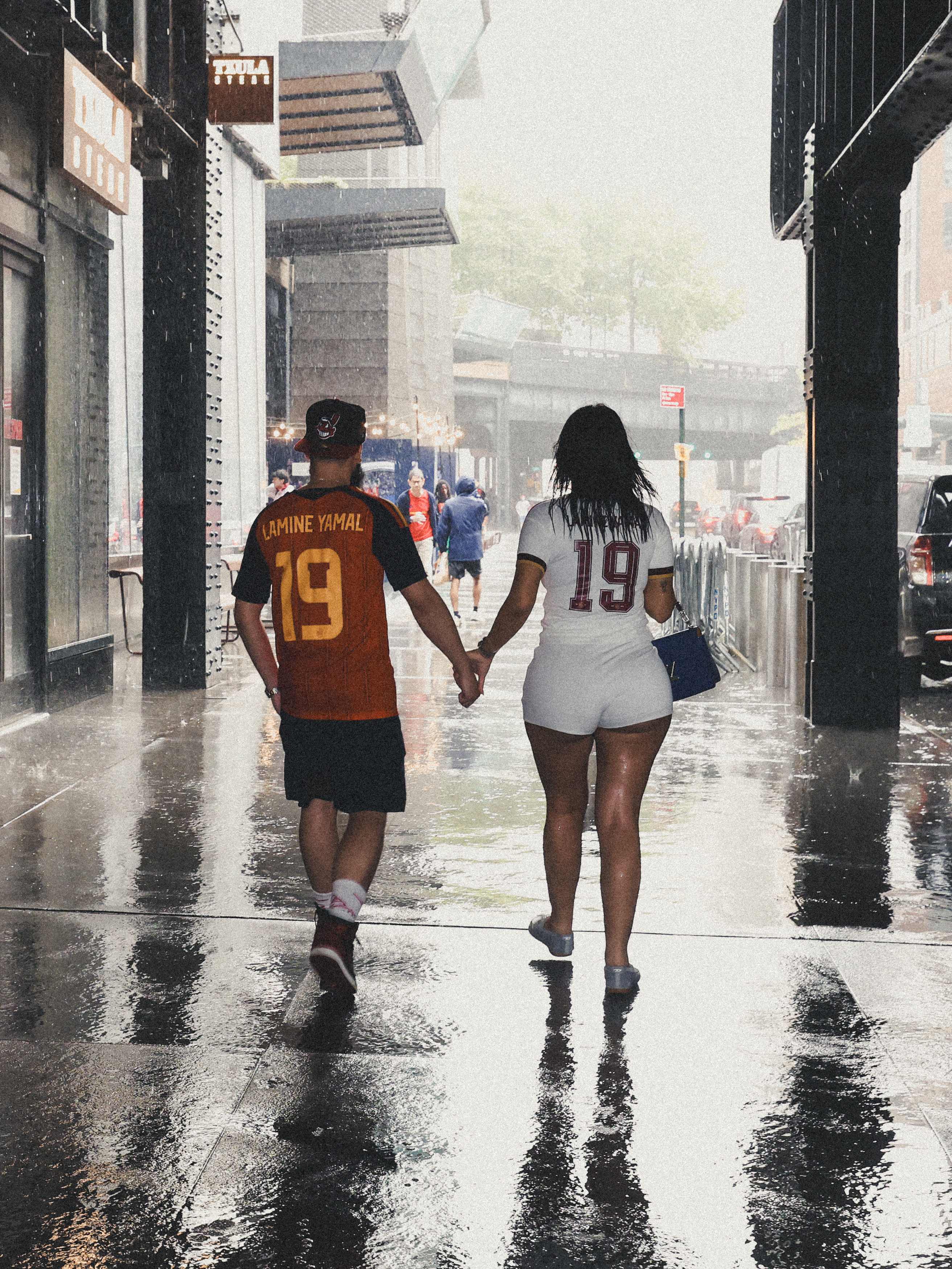 Football fans in New York City ahead of the Fifa World Cup final between Argentina and Spain. (Getty Images via AFP)