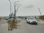 A view of the Shastri Bridge which will be closed for Kanwar Yatra from July 28 onwards. (Anil Kumar Maurya/HT)