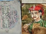 Among the finds: a map (left), a painting of the Queen of Jhansi.