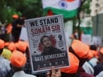A junior resident at Bahraich hospital was suspended after organising a solo march in support of social activist Sonam Wangchuk.(Reuters)