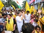 Jan Suraaj Party founder Prashant Kishor during a roadshow for the Bankipur Assembly by-election campaign, in Patna on Sunday. (ANI Photo)