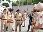 Khanna police in action near schools during a CAS operation. (HT File)