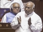 Mallikarjun Kharge, the leader of the Opposition in the Rajya Sabha. (PTI)