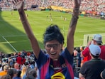Mia Khalifa at the 2026 FIFA World Cup final.