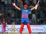 Ashutosh Sharma celebrates a Delhi Capitals win in the IPL earlier this year. Ashutosh Sharma celebrates a Delhi Capitals win in the IPL earlier this year.