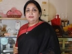 Pune, India - March 20, 2018: Sunetra Pawar in Women's special event at lane no. 8, Forennte, Koregaon Park in Pune, India, on Tuesday, March 20, 2018. (Photo by Rahul Raut/HT PHOTO)