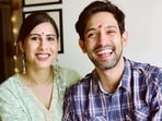 Vikrant Massey with wife Sheetal Thakur.