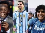 Pele, Lionel Messi and Maradona.
