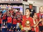The Spain team after the 2010 and 2026 World Cups.
