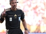 Referee Slavko Vincic gestures during the FIFA World Cup 2026 Final match between Spain and Argentina at New York New Jersey Stadium on July 19, 2026.