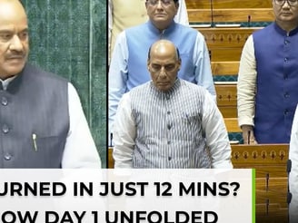 How monsoon session began &amp; collapsed in 12 minutes; national anthem then chaos