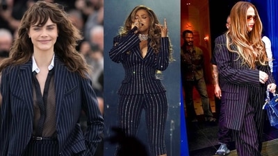Pinstripes are being worn by celebs globally, and styled uniquely. Pinstripes are being worn by celebs globally, and styled uniquely.