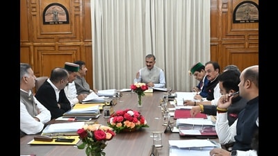 Chief minister Sukhvinder Singh Sukhu during the cabinet meeting in Shimla on Monday. (File) Chief minister Sukhvinder Singh Sukhu during the cabinet meeting in Shimla on Monday. (File)