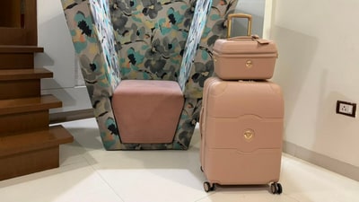 The Delsey Paris Chatelet Air 2.0 Medium Check-In suitcase with matching vanity case during a month of flights and road trips. (Hindustan Times) The Delsey Paris Chatelet Air 2.0 Medium Check-In suitcase with matching vanity case during a month of flights and road trips. (Hindustan Times)