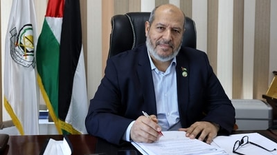 Hayya, who lost a son in the Gaza conflict and two sons in previous wars, has been based with other Hamas leaders in Doha. (File Photo/AFP) Hayya, who lost a son in the Gaza conflict and two sons in previous wars, has been based with other Hamas leaders in Doha. (File Photo/AFP)